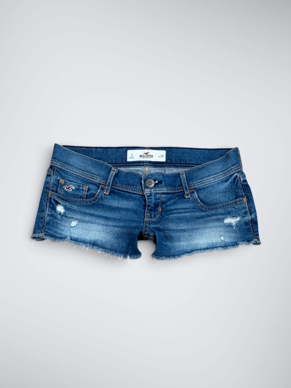 Early 2000s Hollister Ultra Low Rise Micro Denim Shorts